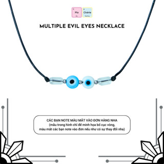 MaCherie Dây chuyền Mắt Quỷ Evil Eye | Multiple Evil eyes | thuỷ tinh kết hợp hạt cườm