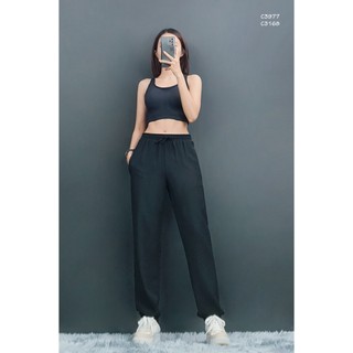 C3977 - Quần jogger lưng thun cột nơ trơn