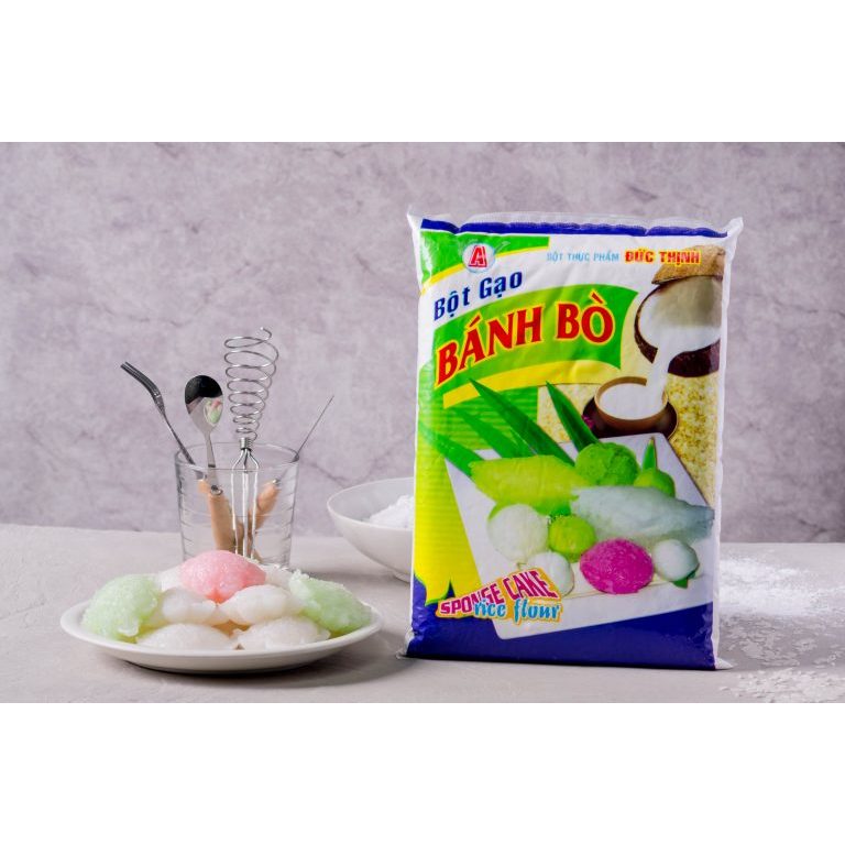 Bột Gạo Bánh Bò Đức Thịnh loại 1 kg, bột làm bánh dễ nhồi bột rễ tre nhiều thơm ngon, xốp dai