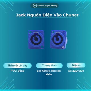 Jack nguồn điện vào chuner 3 pin ac 220v - 20a - jack điện lỗi 1-1 trong 7 ngày