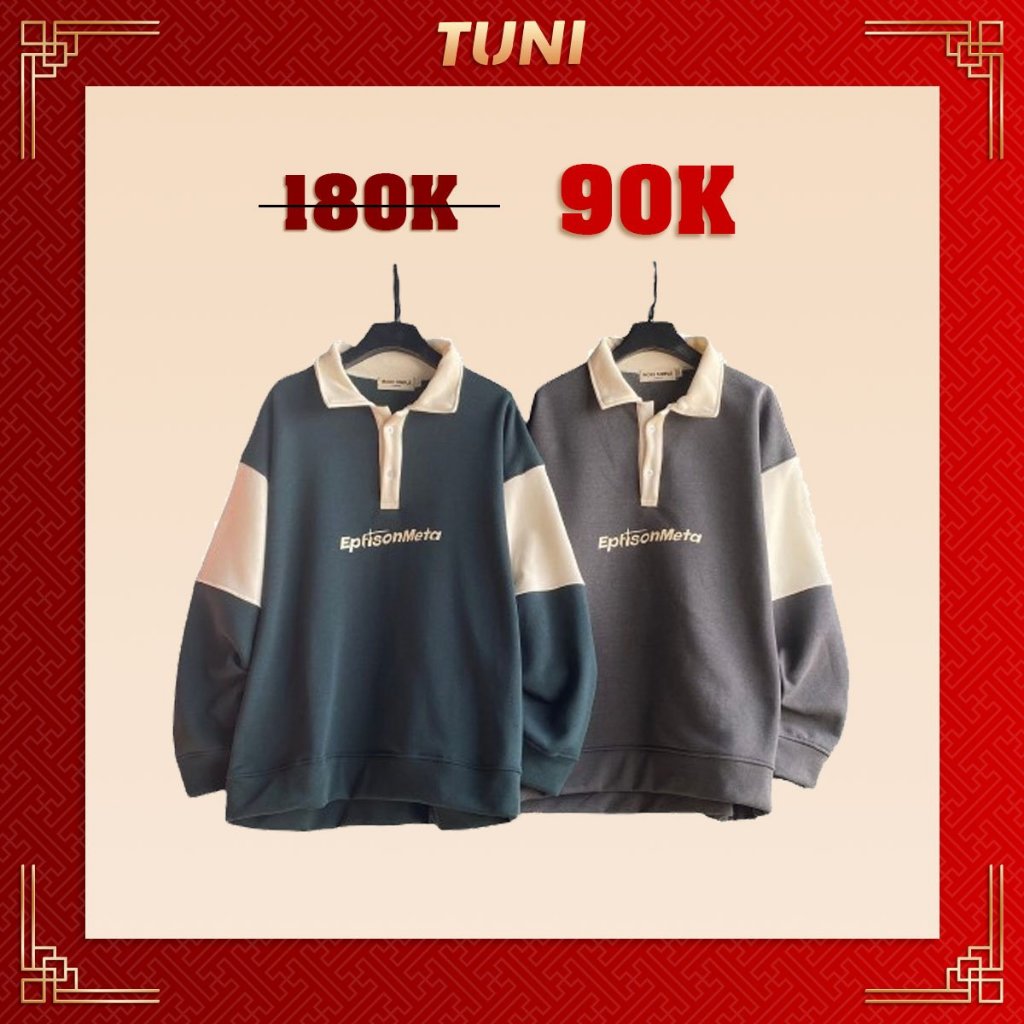 Áo Khoác Sweater Vải Nỉ bông Form rộng dày dặn Tuni Store (PIN)