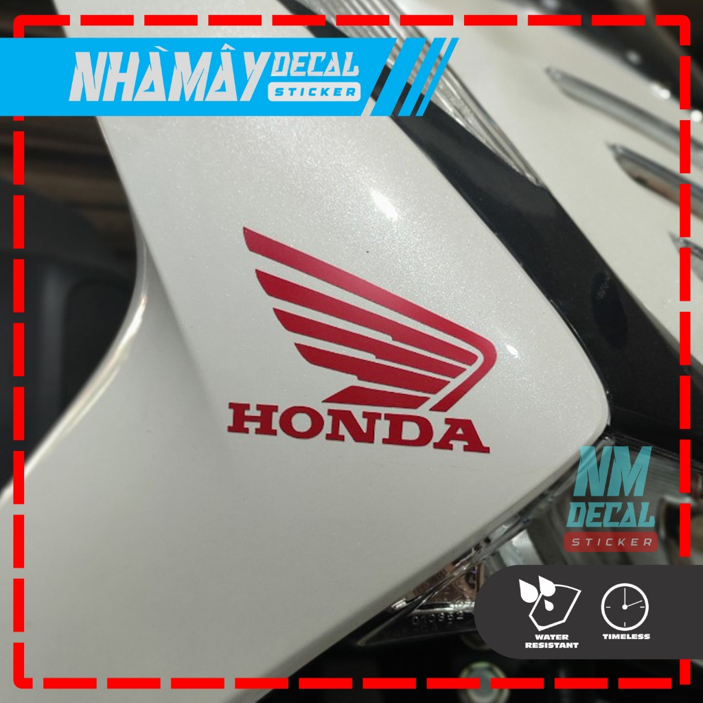 ( 1 CẶP ) TEM XE LOGO HONDA CÁNH CHIM DÁN TRANG TRÍ XE