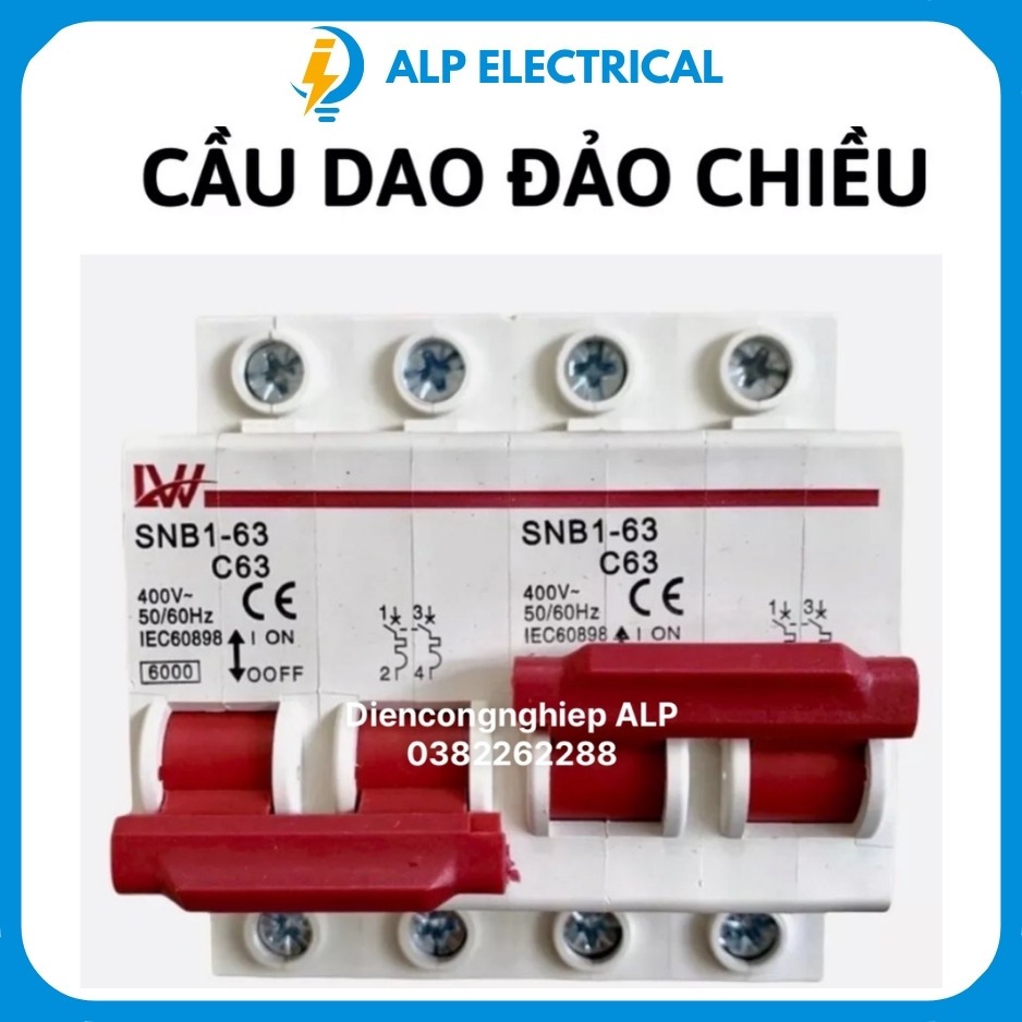 Át Đảo Chiều 2pha 63A - Cầu dao đảo chiều dạng aptomat