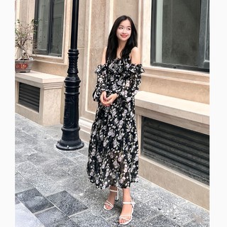 Đầm hoa dáng dài dễ thương Moolys MD009