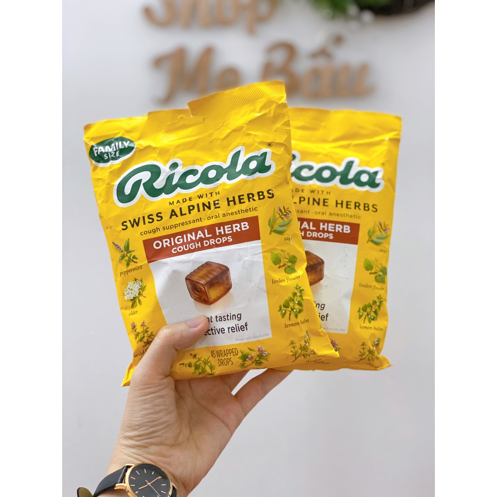 Kẹo ngậm Ricola Original Herb Cough Drops