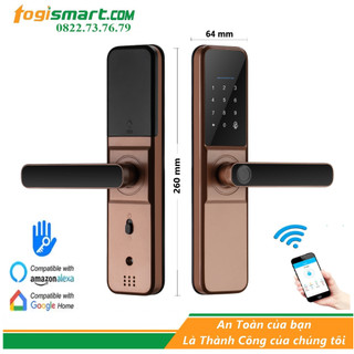 [mã: g3t) khóa vân tay cửa gỗ, sắt app ttlock