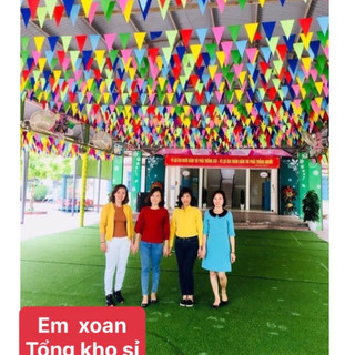 Cờ dây tam giác 10 mét , cờ đuôi nheo trang trí lễ hội