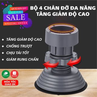 Bộ 4 miếng đệm cao su lót chân máy giặt chống rung, chống ồn, Chống Chạy