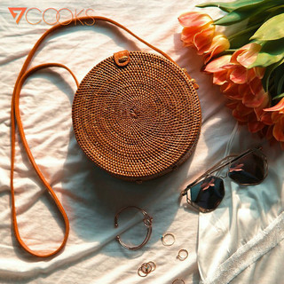 Túi mây tròn thương hiệu 7COOK phong cách Bohemian, sang trọng, thời trang