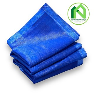 Lưới che nắng - Lưới màu xanh Dương - che nắng 90% , bền 10 năm  - kích. thước tuỳ trọn, May viền đóng khoen xung quanh