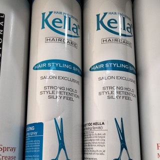 Keo xịt giữ nếp tóc kella cứng hoặc mềm giúp tạo kiểu tóc giữ nếp 420ml
