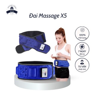 Đai Massage X5 Rung Nóng Giảm Mỡ Bụng, Toàn Thân Cao Cấp Hàng Chính Hãng GVQ Store