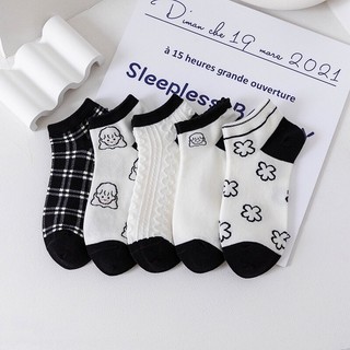 Combo 4-5 đôi Tất Nữ Cổ Ngắn Style Hàn Quốc
