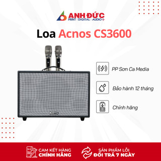 Loa Karaoke Di Động Xách Tay Acnos CS3600 Kèm 2 Mic - Hàng Chính Hãng