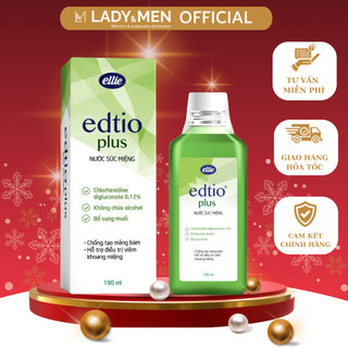 Nước súc miệng Ellie Edtio Plus 190ml chống tạo mảng bám, hôi miệng, hương thơm mát - Lady & Men Viet Nam