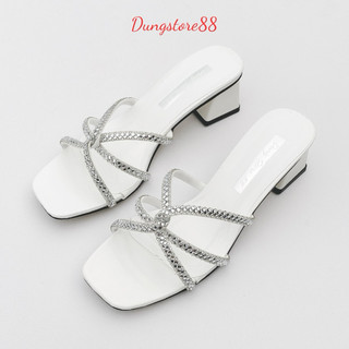 Guốc cao gót dungstore88 dây đá cao 5 phân gót vuông cực xinh