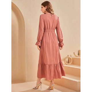 Đầm maxi voan xếp li
