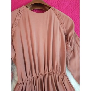 Đầm maxi voan xếp li