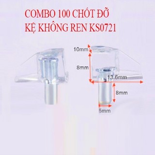 COMBO 200 CÁI CHỐT ĐỠ KỆ KHÔNG REN KS0721