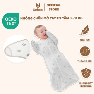 Nhộng Chũn Hở Tay Unbee Cho Bé Sơ Sinh Từ 3-9 Kg Giúp Bé Ngủ Ngon Sâu Giấc