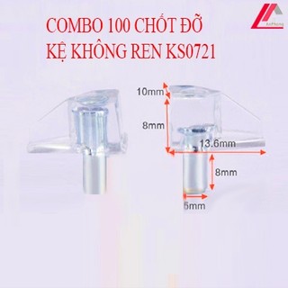 COMBO 200 CÁI CHỐT ĐỠ KỆ KHÔNG REN KS0721.