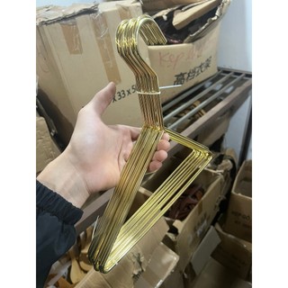 combo 5 móc tam giác thép mạ vàng người lớn, trẻ em hàng cao cấp loại 1 - mắc treo đồ livetream, chụp mẫu trong các shop