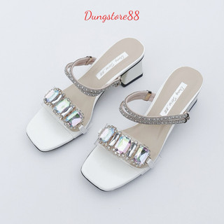Giày cao gót ,guốc cao gót dungstore88 dây đá 7 màu sáng cao cấp cực sang chảnh cao 5 phân gót sơn