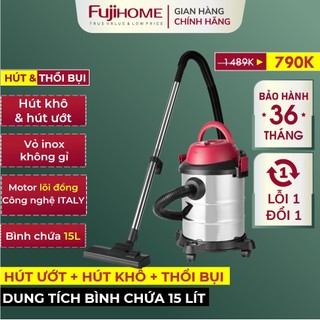 Máy hút và thổi bụi khô ướt Nhập Khẩu FUJIHOME công suất lớn dùng cho gia đình, nhà hàng công nghiệp