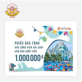 [Giftpop] Phiếu Quà Tặng Khu Vui Chơi Công Viên Văn Hoá Suối Tiên 1000K