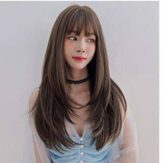 Tóc giả nữ nguyên đầu layer A16 đẹp tặng kèm lưới trùm tóc wig Tóc giả nguyên đầu trẻ trung