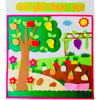 Tranh chủ đề làm bằng nỉ kích thước 90cm x 90cm