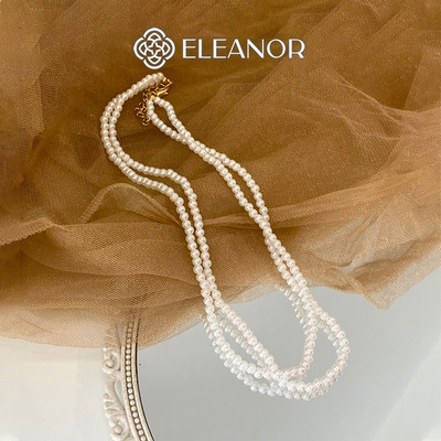 Dây chuyền nữ layer ngọc trai nhân tạo Eleanor Accessories phụ kiện trang sức vòng cổ 5973