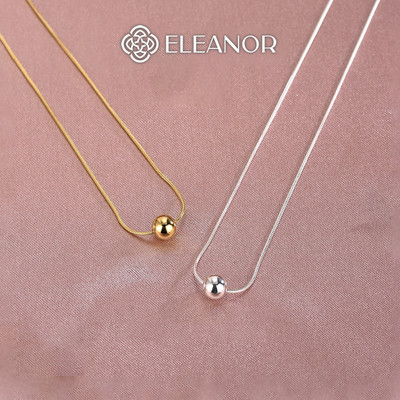 Dây chuyền nữ Eleanor Accessories thiết kế mặt tròn trơn vòng cổ basic phụ kiện trang sức 6175