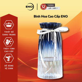 Bình cắm hoa thủy tinh cao cấp trong suốt bình hoa decor sang trọng an toàn eno