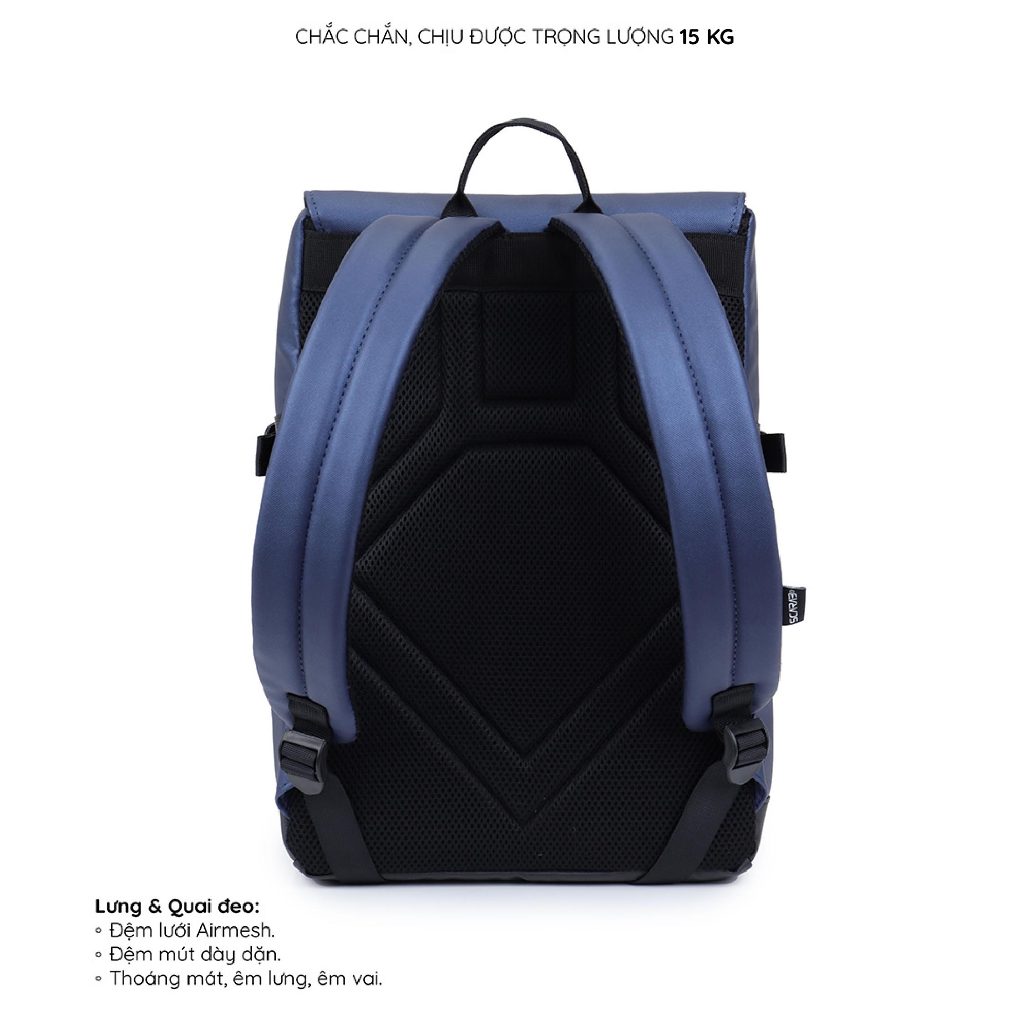 Balo Da PU URBAN BACKPACK ĐI Học Du Lịch Thời Trang Nam Nữ Vừa Lap 15.6Inch_Bảo Hành Trọn Đời Scarab