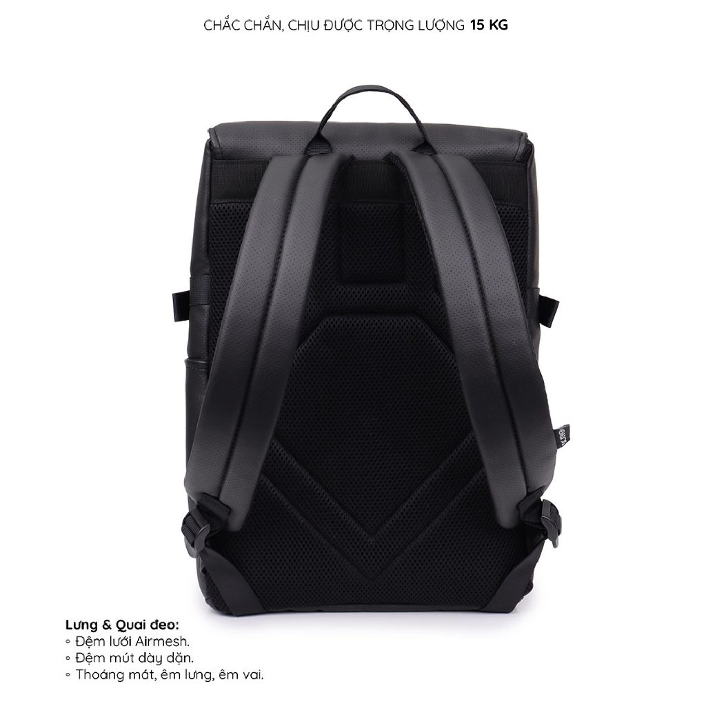 Balo Da PU Thời Trang Scarab Urban Leather Backpack - Ba lô Đi Học Đi Làm Đựng Vừa Laptop 16inch