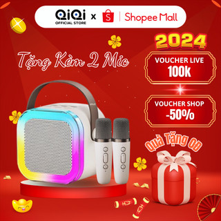 Loa Karaoke Mini Bluetooth METIS Tặng Kèm 2 Mic Sạc Pin Không Dây, Âm Thanh Hay Bass Chuẩn, Chỉnh Đa Giọng