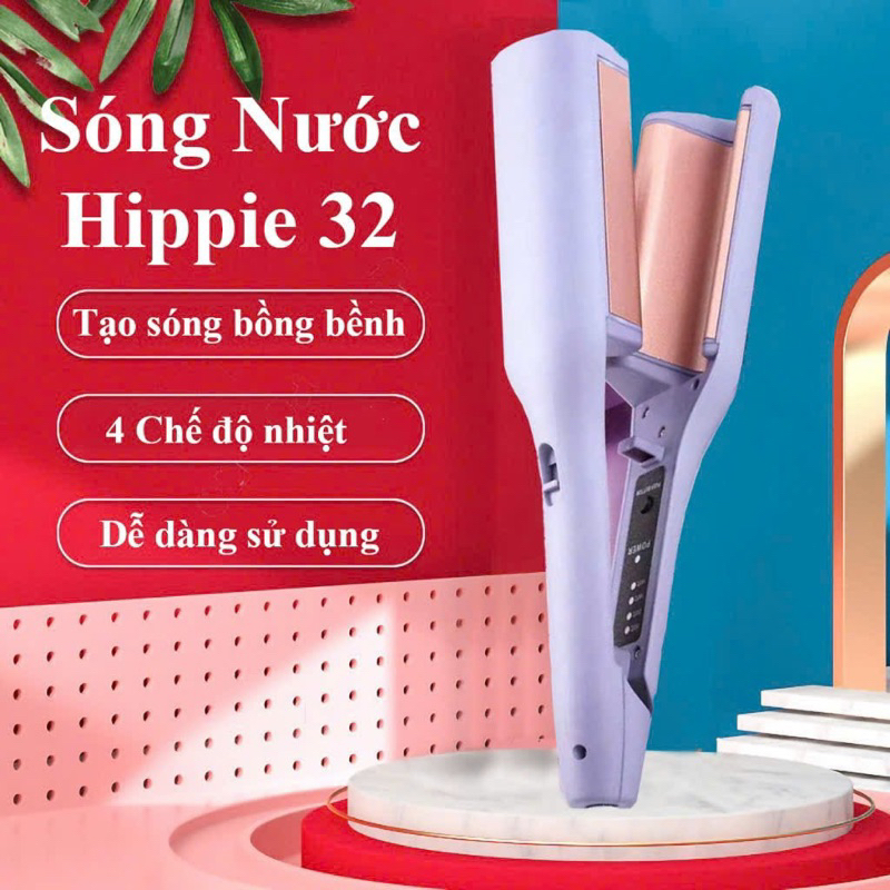 Máy Làm Xoăn Tóc Hippi Xoăn To Bồng Bềnh Mẫu Mới