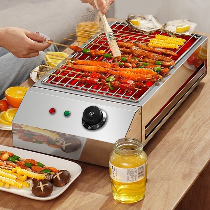 Bếp điện nướng bánh mì muối ớt, thịt xiên hải sản, nấu trà sữa vân nam đa năng công suất cao 2800W