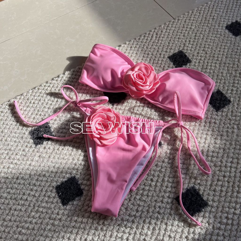 Bikini 2 mảnh cup ngực kèm hoa hottrend | BigBuy360 - bigbuy360.vn