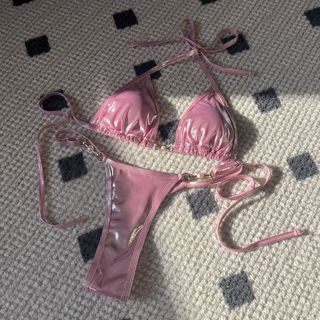  Bikini 2 mảnh, quần lọt khe, nhấp nhánh đính hạt,