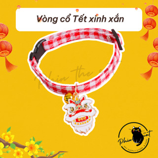 Vòng cổ Tết cho chó mèo kèm chuông siêu cute (nhiều mẫu) | phinthecat