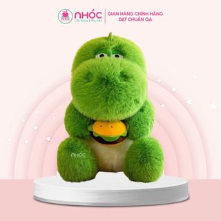 Thú bông Khủng long cầm bánh lông xù bông cao cấp - NHÓC