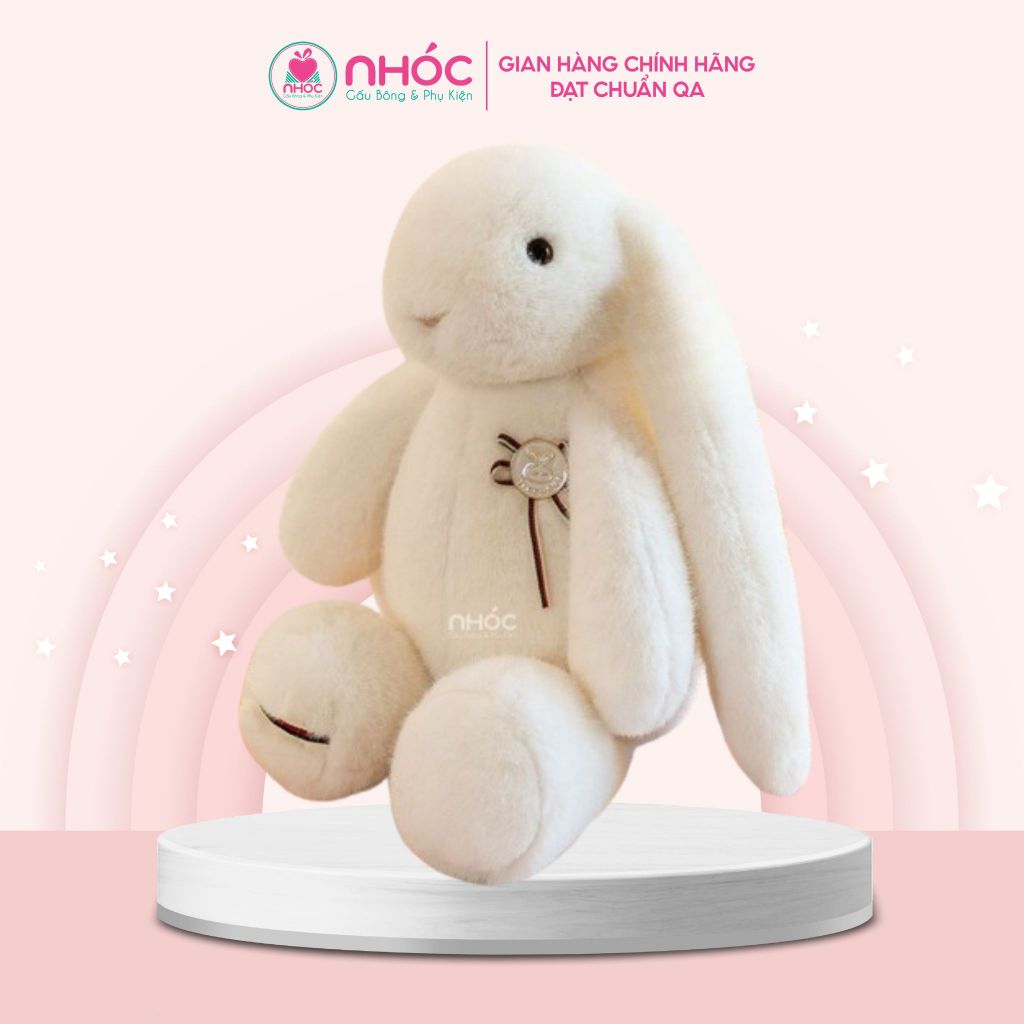 Thú bông Thỏ Bunny tai dài lông xù ngồi bông cao cấp - NHÓC