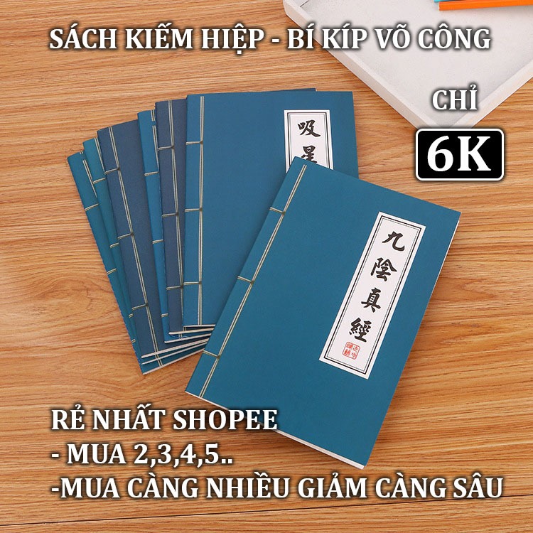 (RẺ VÔ ĐỊCH) Sổ Tay vở viết Kiếm Hiệp Bí Kíp Võ Công Vở Thư Pháp Cổ Trang, Vở viết bìa tiếng Trung