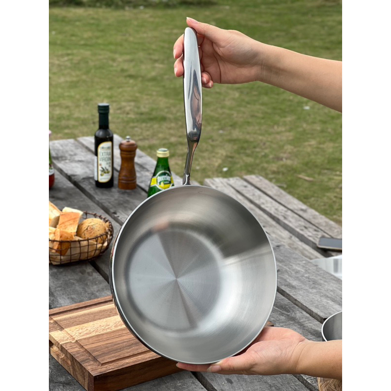 Chảo inox Kaiyo đúc nguyên khối Nhật Bản, chảo inox sâu lòng cao cấp - Hàng chính hãng kaiyo
