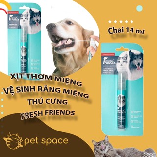 Xịt thơm miệng chó mèo fresh friends 14ml