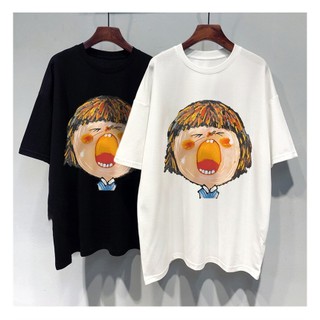 Áo phông rộng nữ tay lỡ giấu quần In Em bé khóc, chất vải cotton 100% thoáng mát, co giãn 4 chiều, mềm mịn.