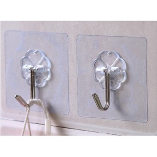  Combo 10 Móc Dán Tường Trong Suốt Treo Đồ  Móc Siêu Dính Chắc Mọi Bề Mặt Móc Treo Đa Năng Tiện Lợi Kích Thước 6x6cm 