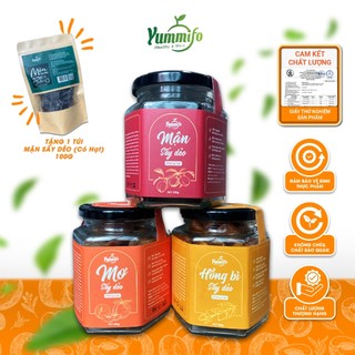 Combo sấy dẻo 3 hộp lục giác thiết kế sang trọng làm quà tặng sức khỏe lễ Tết hỗ trợ dưỡng chất đầy đủ- Hộp thủy tinh